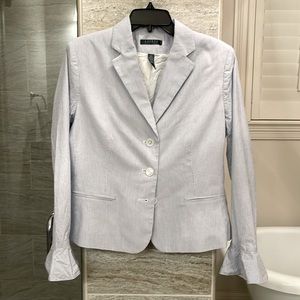 LAUREN Ralph Lauren seersucker blazer with bell sleeves- EUC- size 12